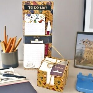 Harry Potter Stationery Memo Block / Magnetic Back To Do List With Pen Hogwarts